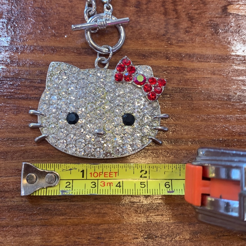 Sanrio Hello Kitty Large Rhinestone Pendant Necklace - Picture 6 of 17